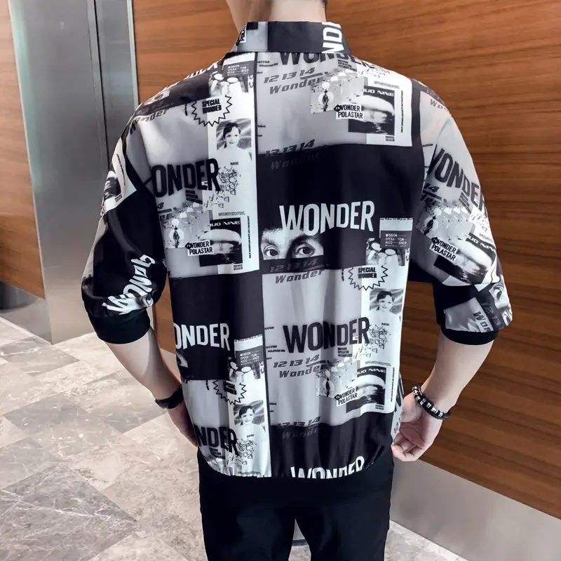 Summer men's casual loose shirt