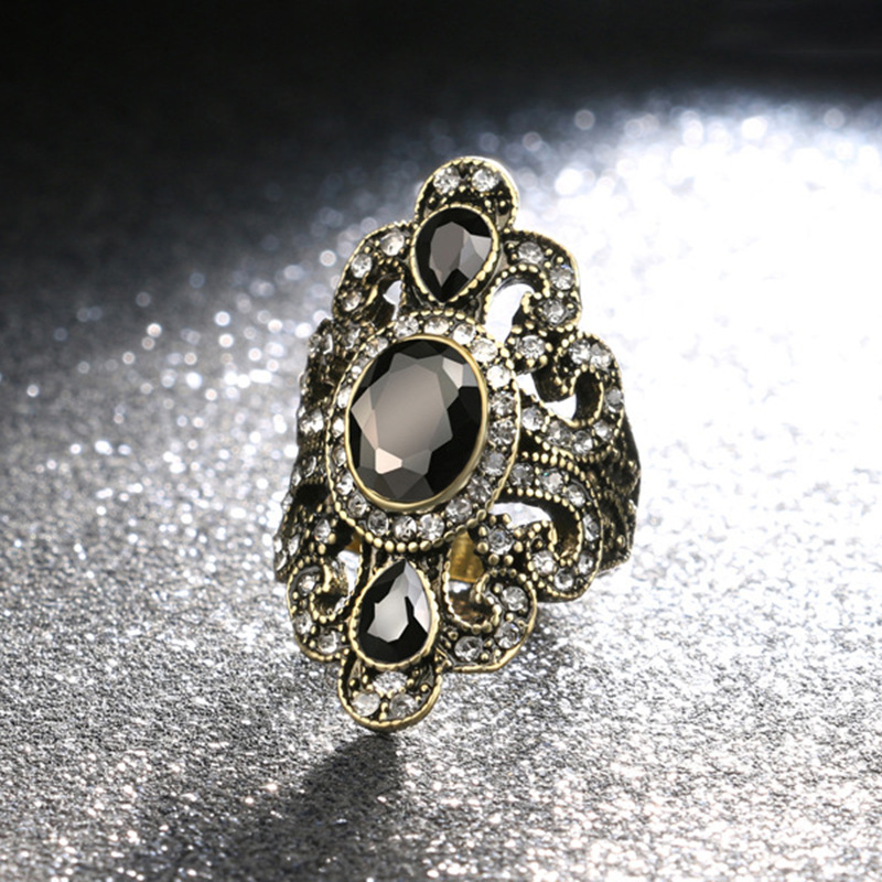 Resin Rhinestone Ring