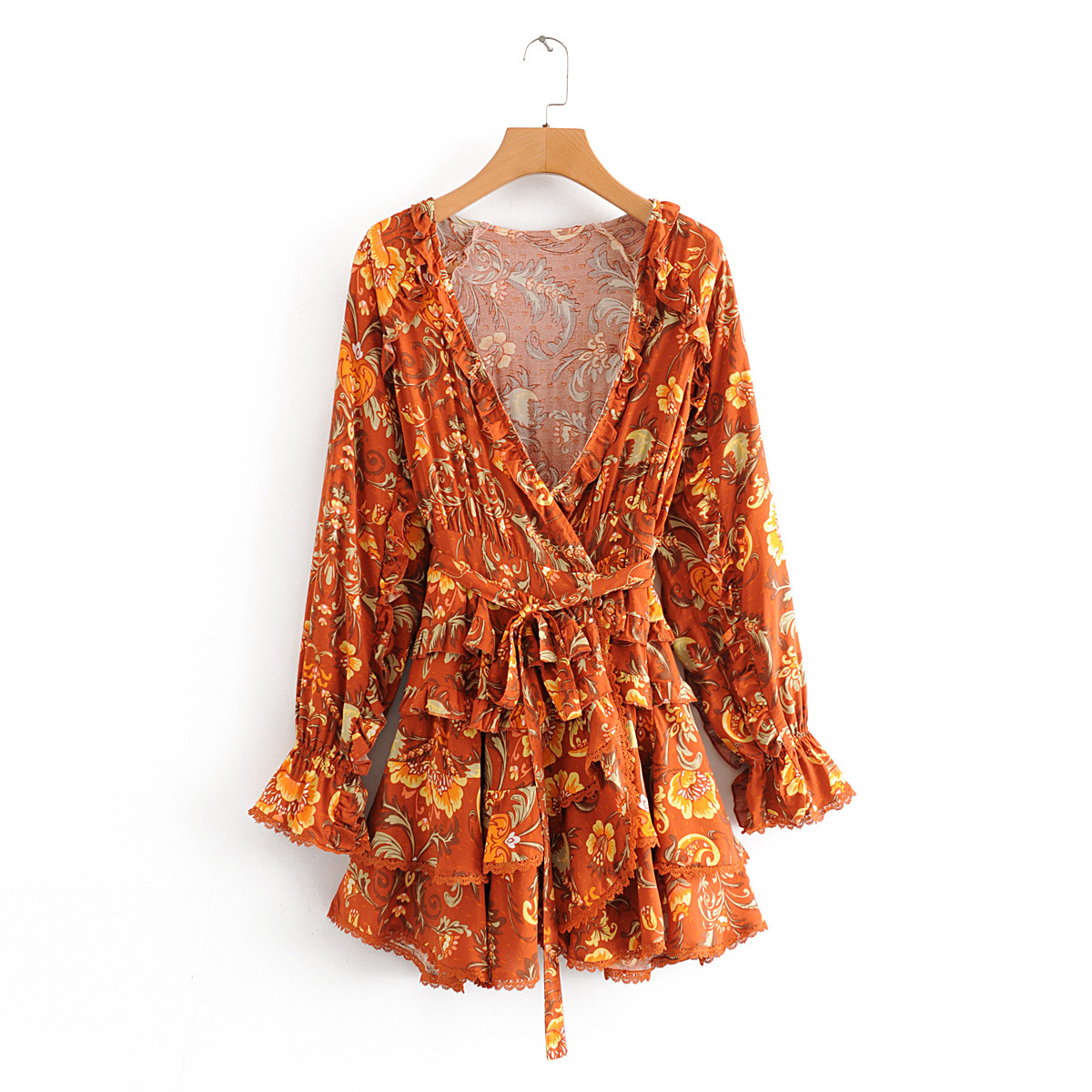 Multiple flounces dress