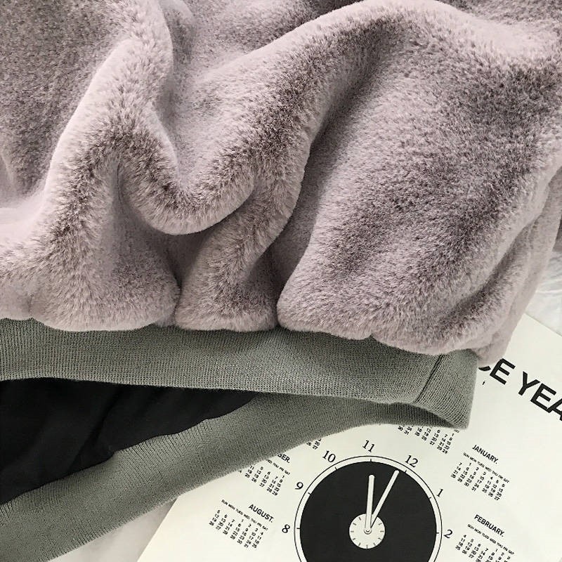 Lazy style loose Korean style plush coat