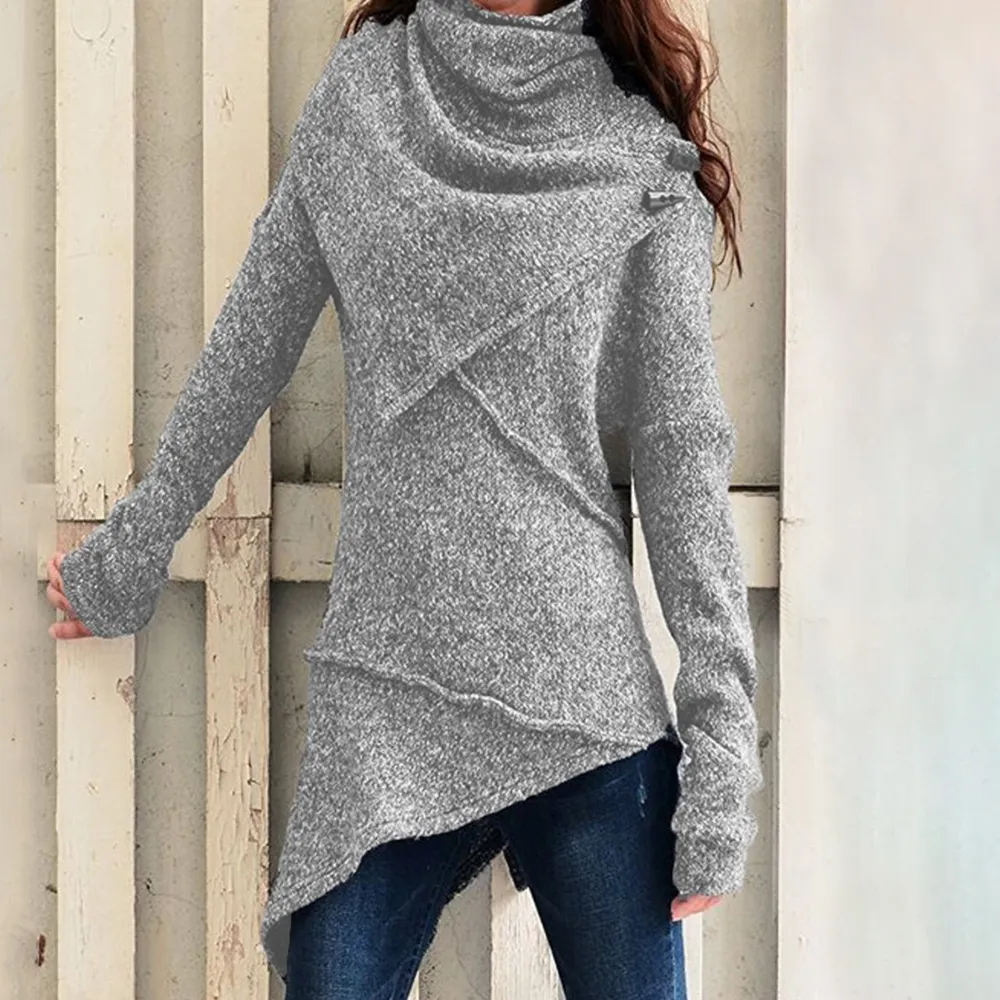 Long sleeve sweater coat - Grey
