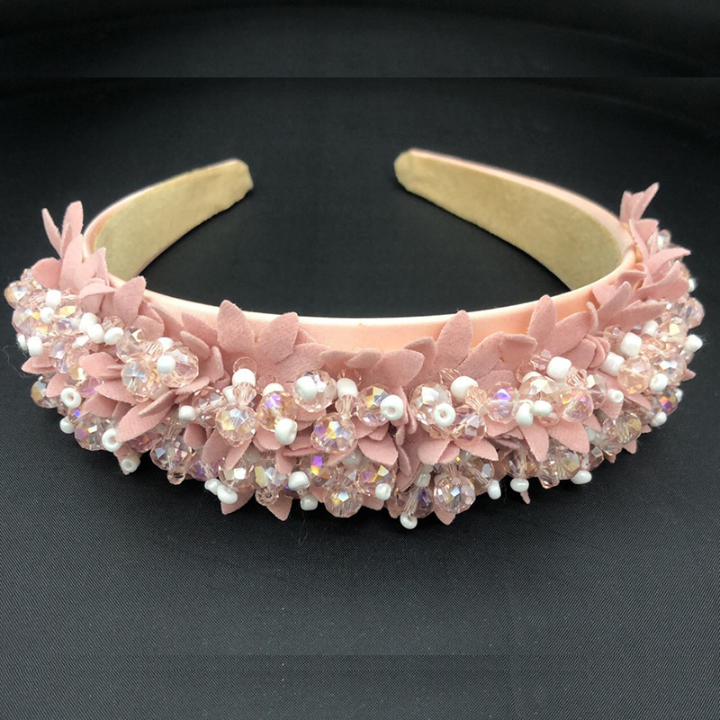 Comfortable non slip bridal crystal headband Pink - Shop at LoveMi