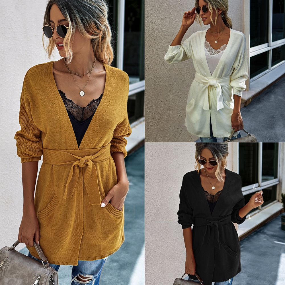 Knitted cardigan sweater