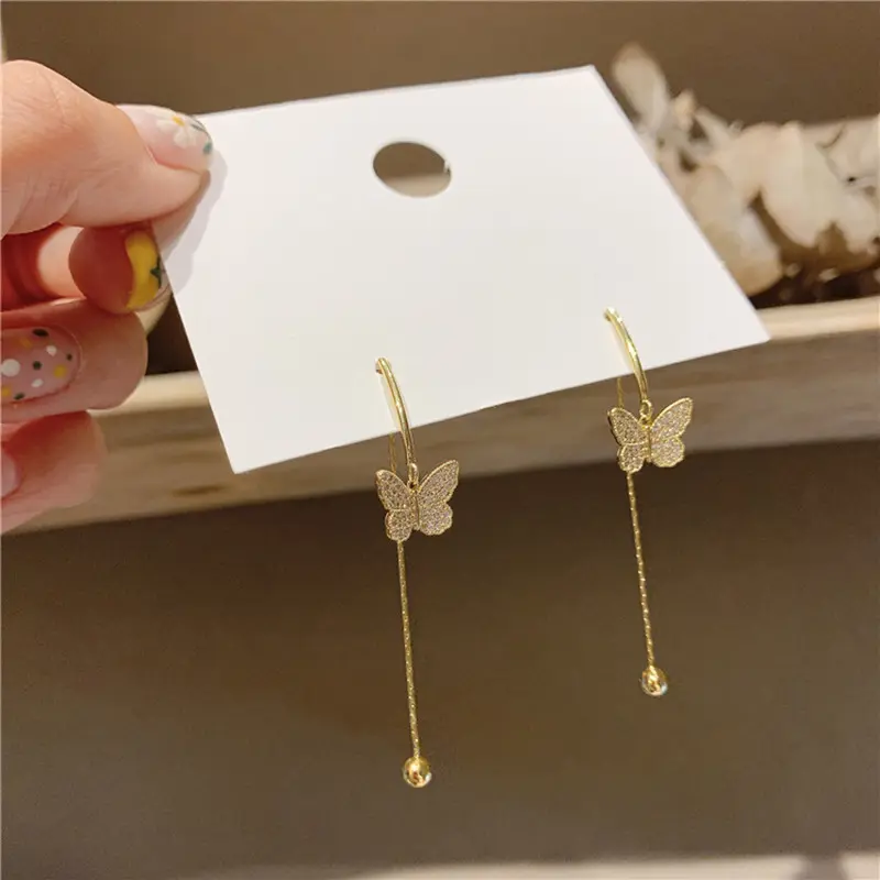 Premium sense tassel earrings butterfly