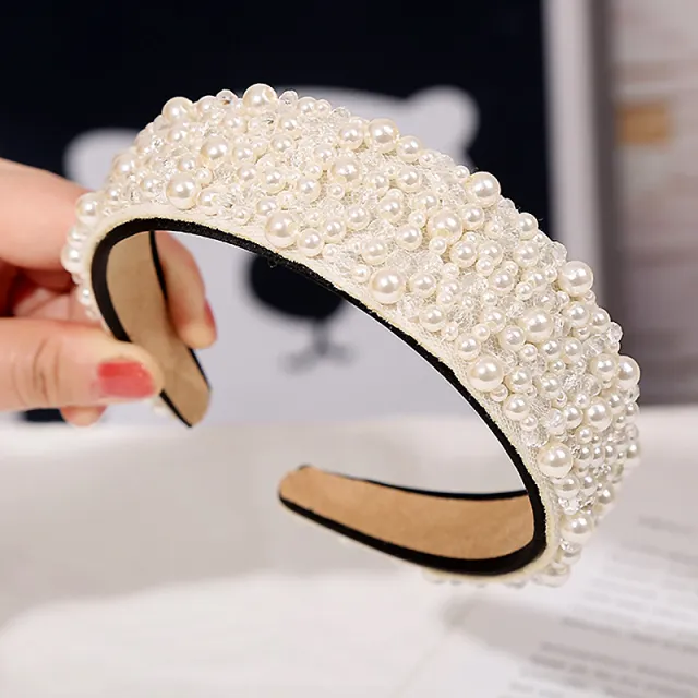 Hand nailed pearl all match headband 2Style - Shop at LoveMi