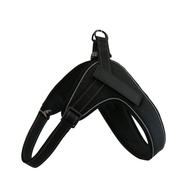 Custom Breathable Harness Vest for Dog with Reflective Strip and Metal Buckle Black - Shop at LoveMi