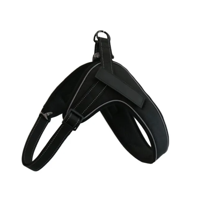 Custom Breathable Harness Vest for Dog with Reflective Strip and Metal Buckle Black - Shop at LoveMi