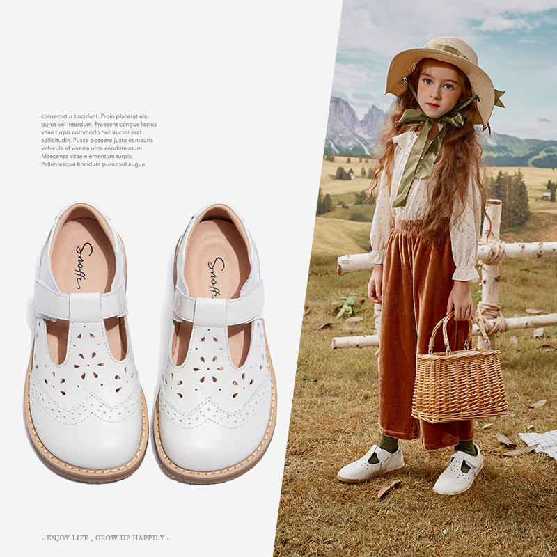 Soft sole princess shoes girls leather shoes