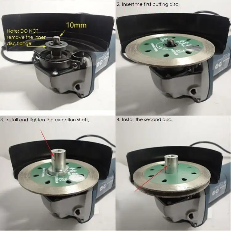 Slotting head of angle grinder
