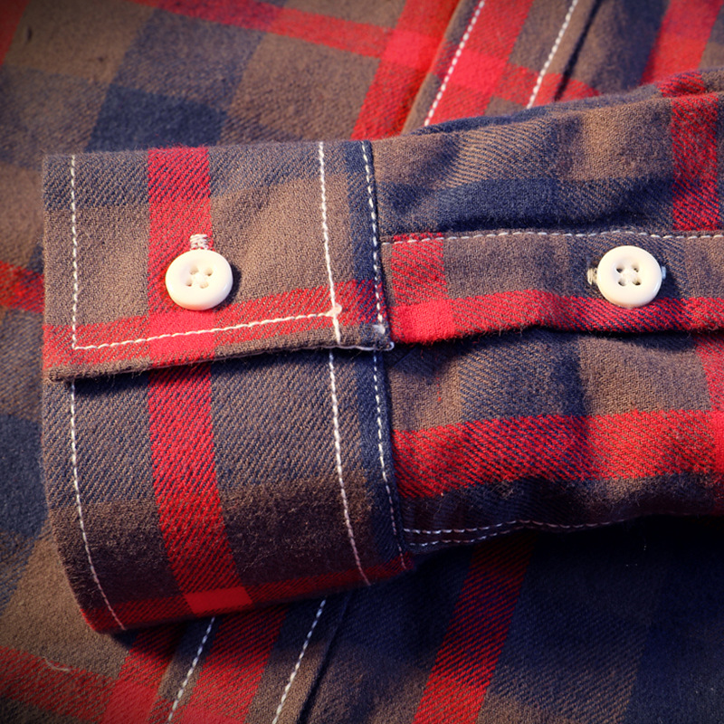 Plush padded plaid shirt