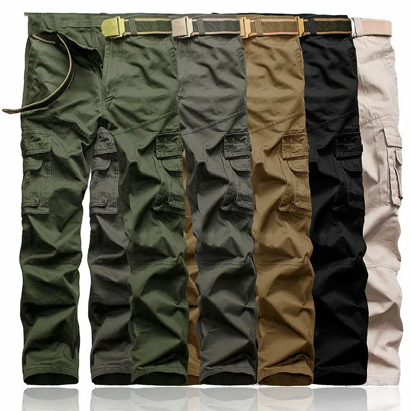 Multi-pocket washed men's overalls