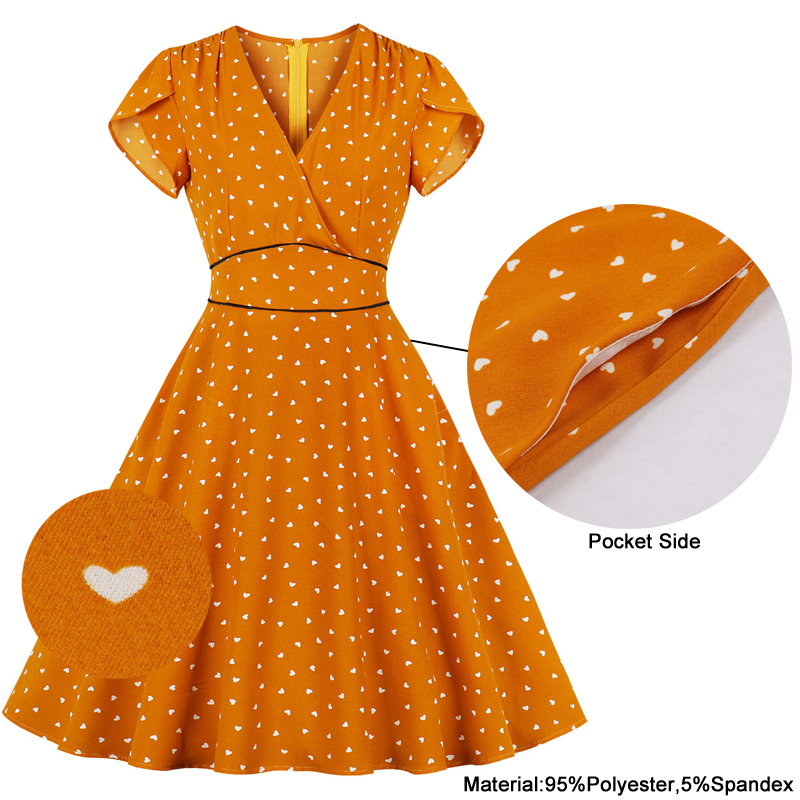 Polka dot short sleeve dress