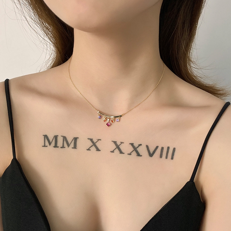 s925 sterling silver color zircon pendant