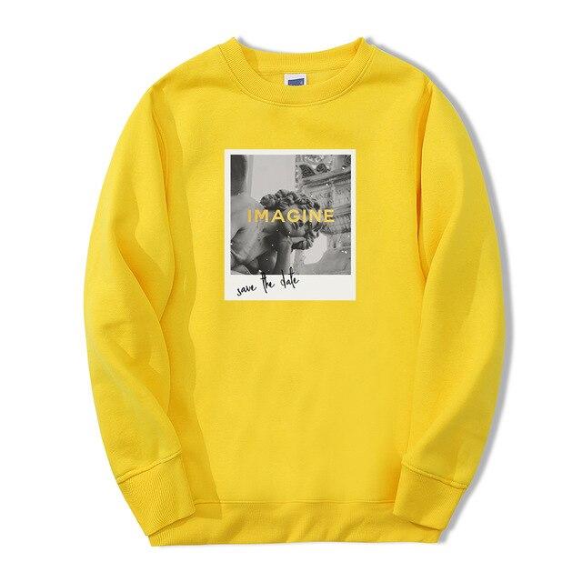 Printed crew neck sweatshirt