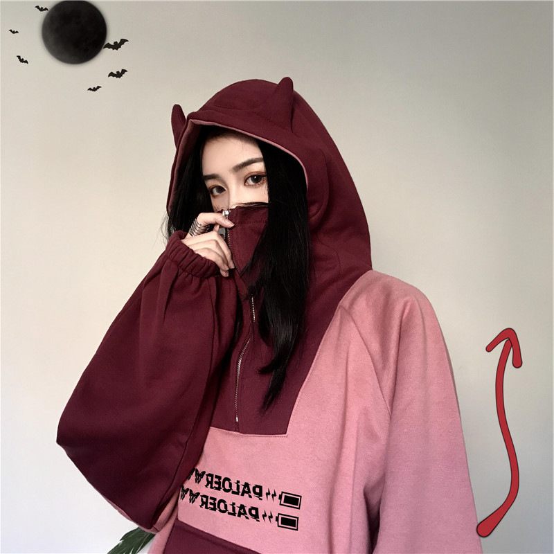 Hooded long sleeve top