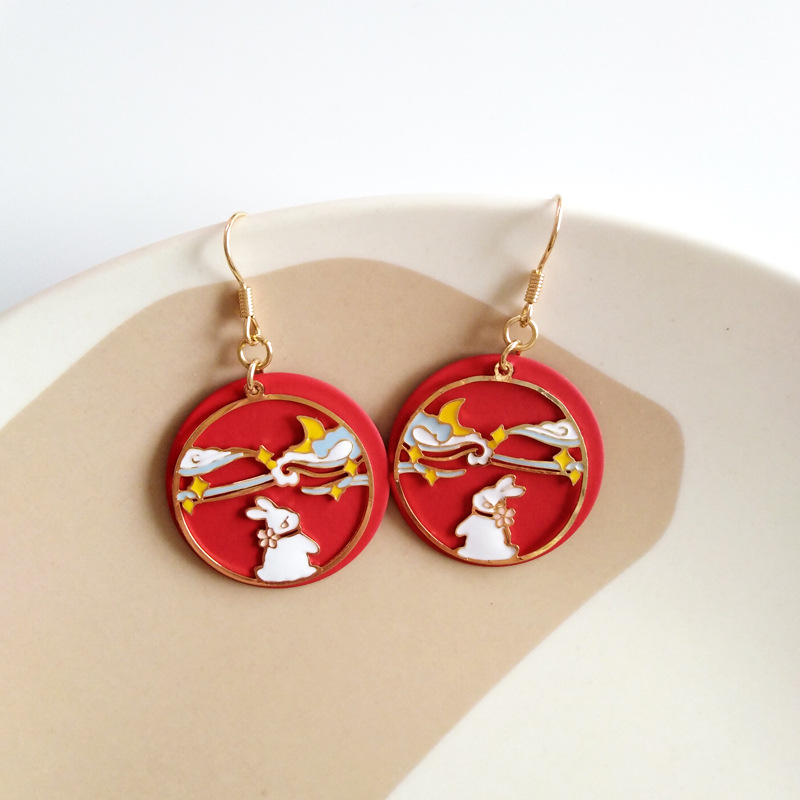 Cultural National Style Forbidden City Earhook