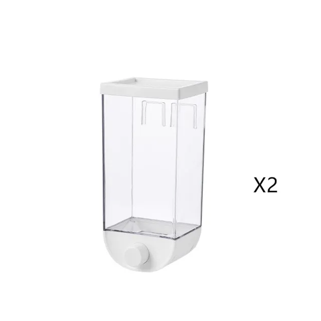 Kitchen Food Storage Easy Press Container Cereal Dispenser Wall Mounted Food Storage Box White - Shop at LoveMi