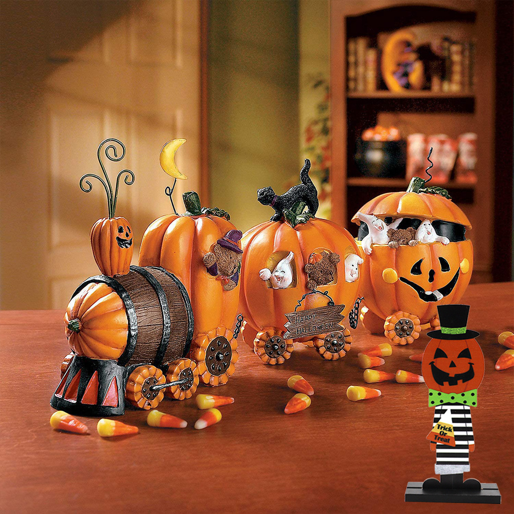 Halloween Pumpkin Man Witch Home Table Decoration (JM02002)