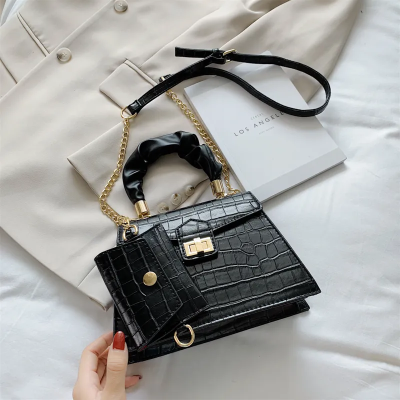 All-match shoulder messenger bag - Black