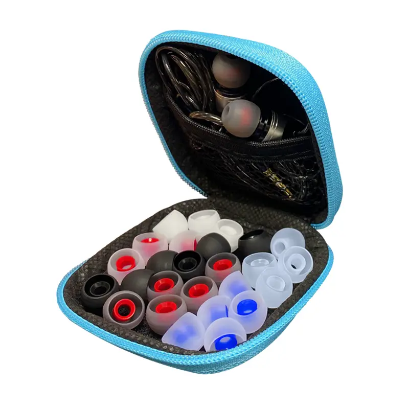 In-ear ear silicone soft earplugs with rubber ring