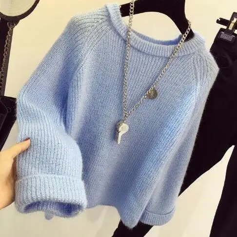 Women's pullover student sweater