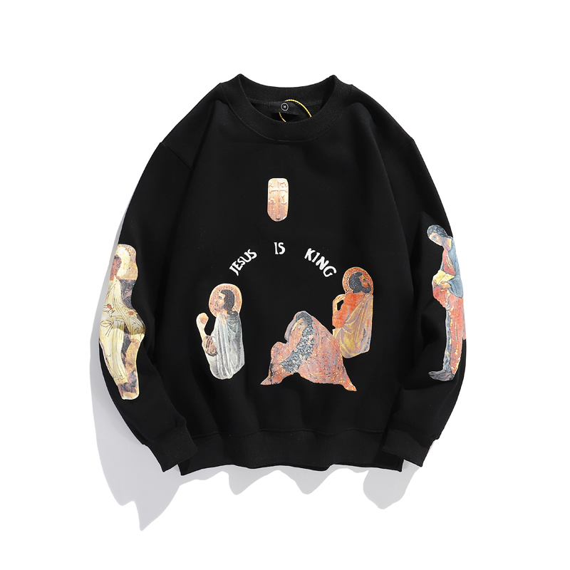 Printed long-sleeved sweatshirt