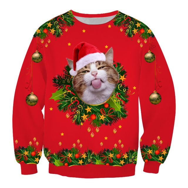 Christmas crew neck print sweatshirt