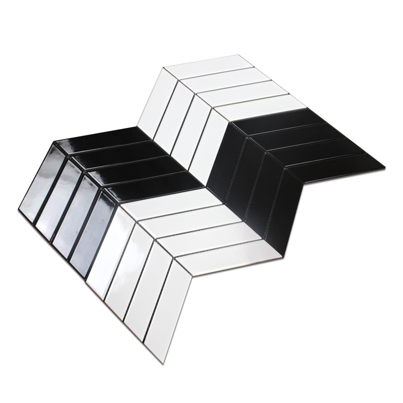 Geometric black and white ceramics