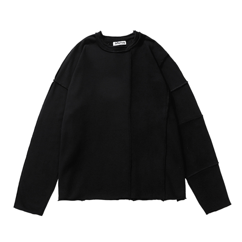 Round neck stitching long sleeves