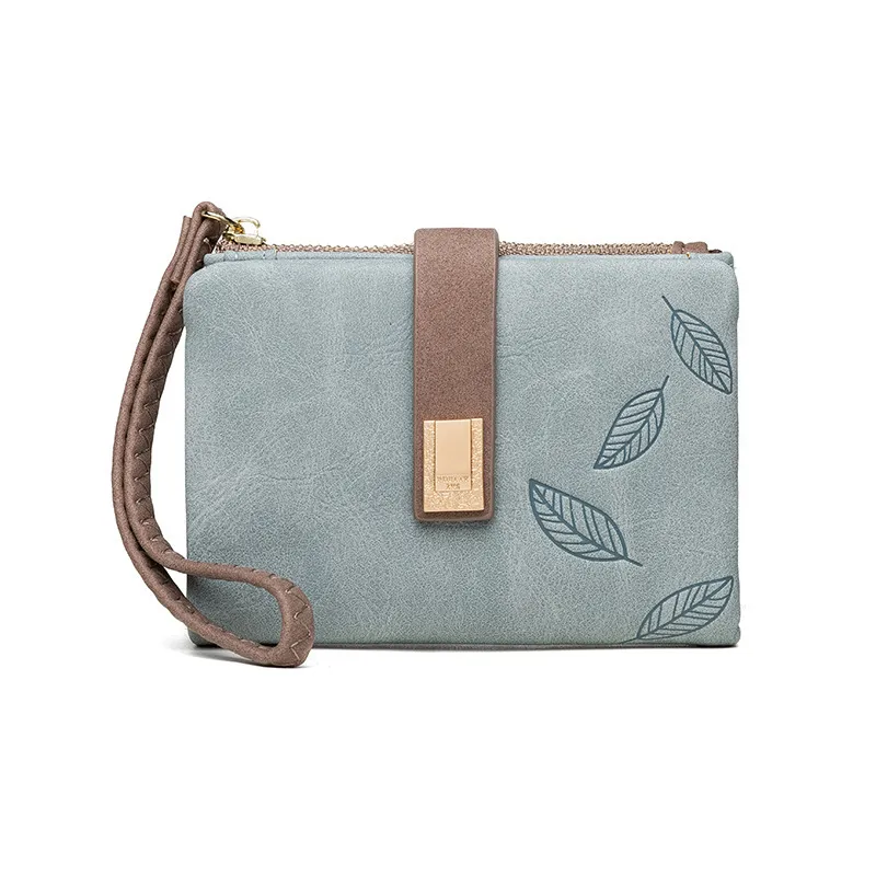 Soft matte short Purse - Blue