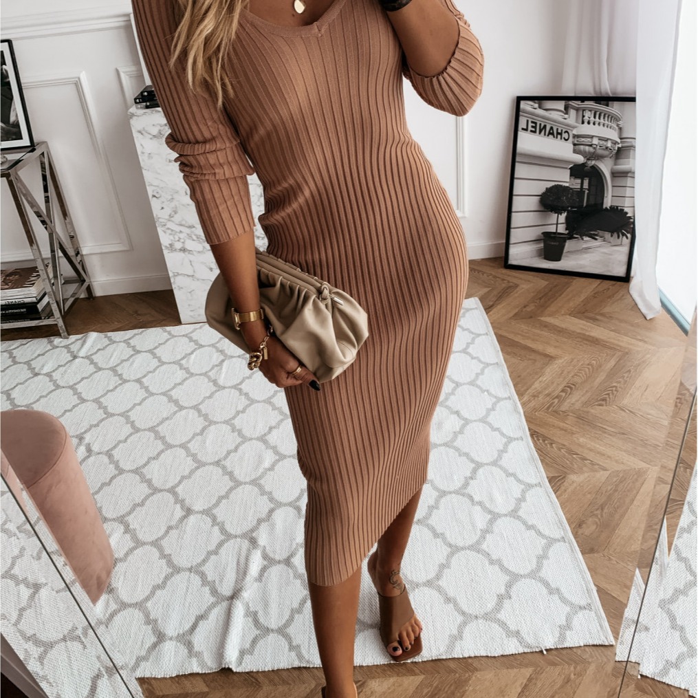 Long sleeve pit strip dress