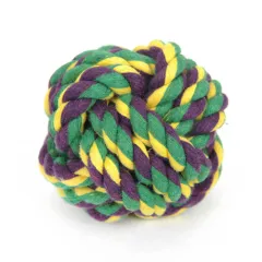 Pet Dog Molar Chew Bite Knot Rope Ball Toy Teeth Cleaning - Green - View 1