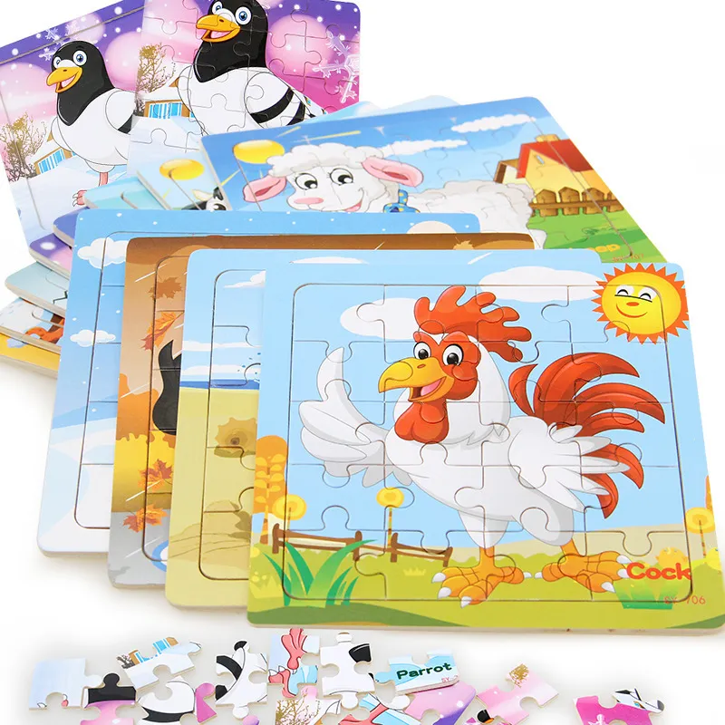 Children's poultry animal wooden puzzle – image 3