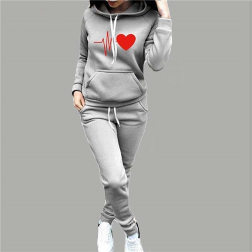 Women's suit with ECG love printing