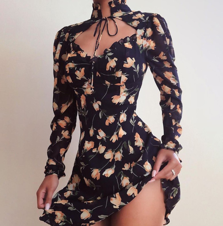 Tube top floral skirt