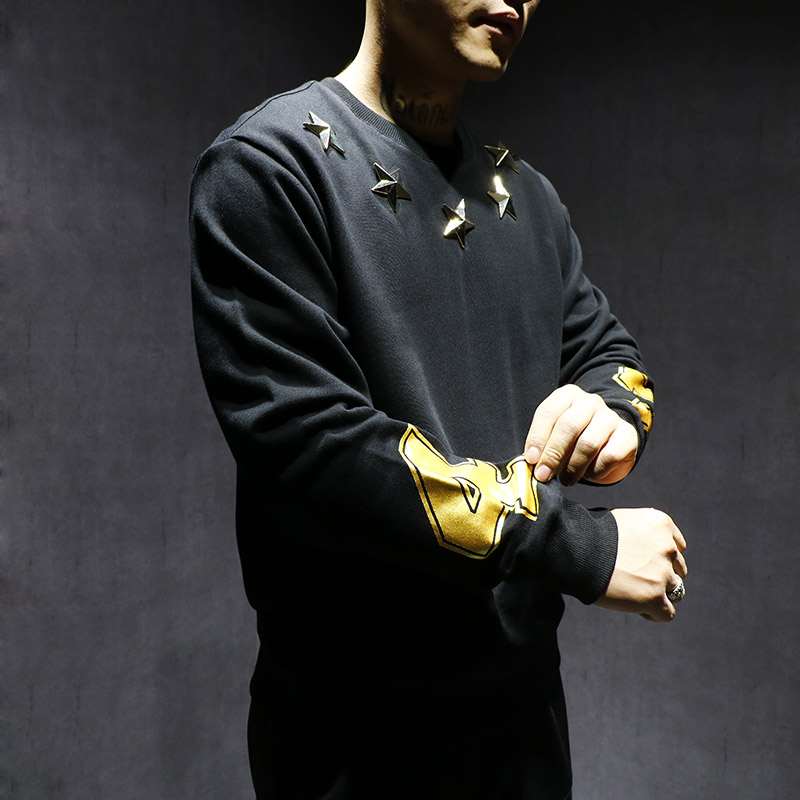 Studded golden star sweatshirt
