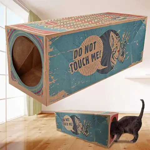 Peekaboo Kraft Paper Cat House Tunnel