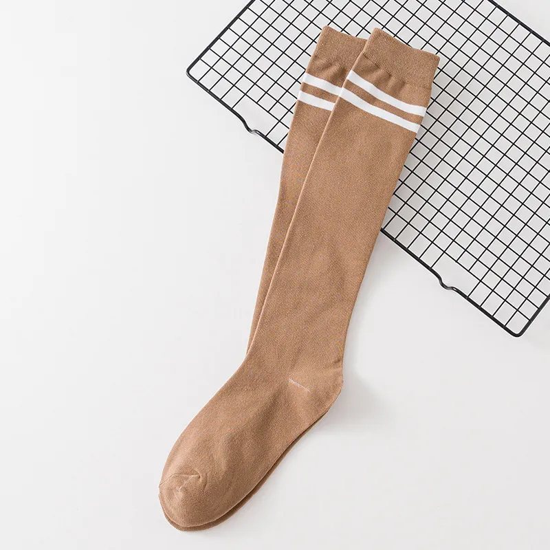 Women's calf cotton socks - Khaki