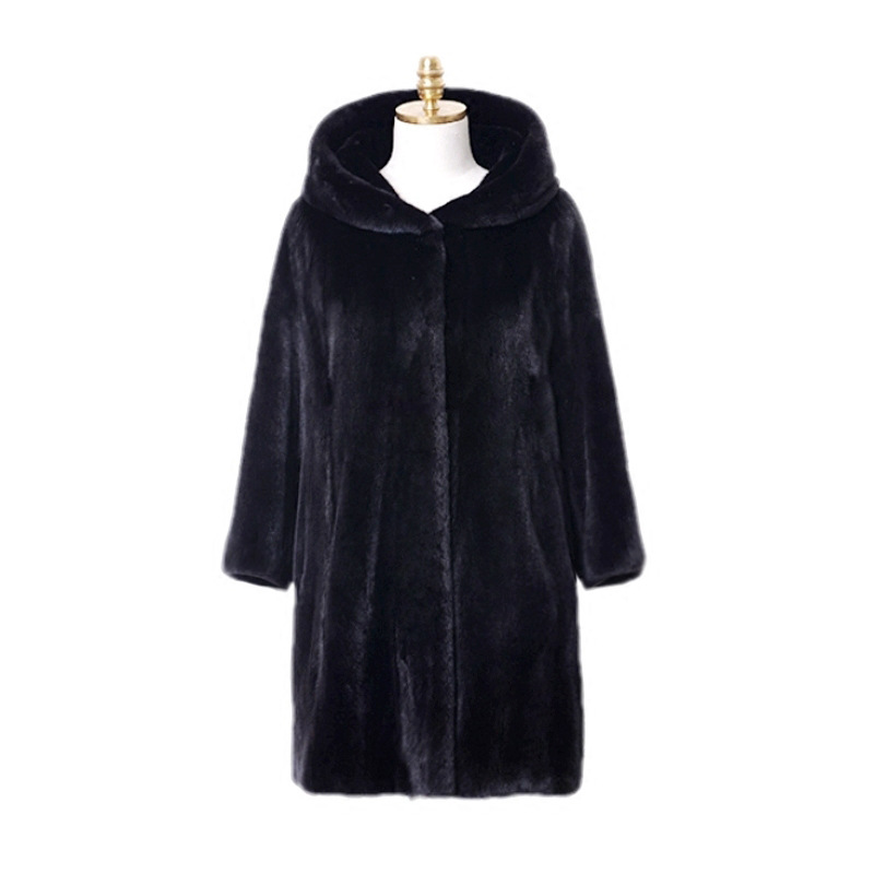 Mink faux fur coat Black - Shop at LoveMi