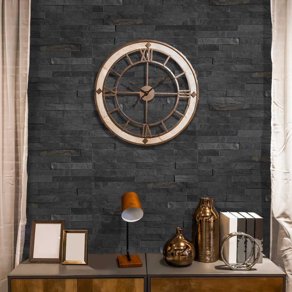 Black brick pattern fireplace decoration wall sticker