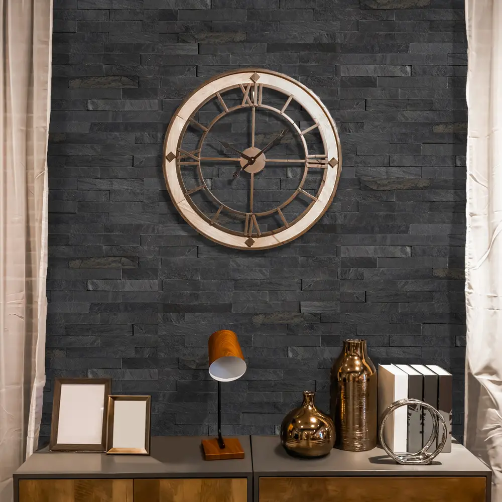 Black brick pattern fireplace decoration wall sticker