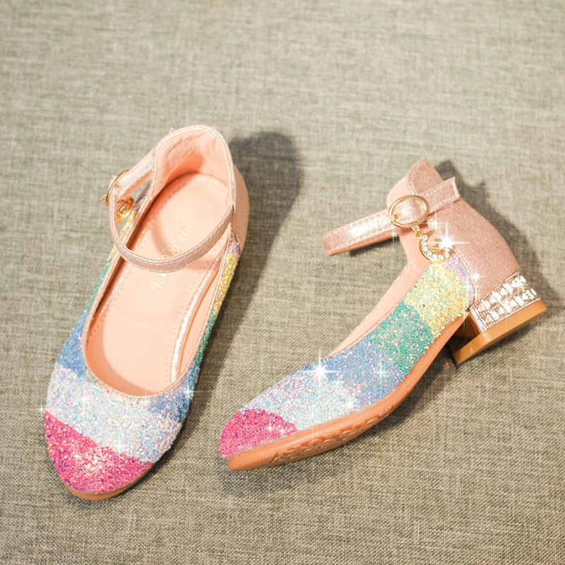 Rainbow Children's Crystal High Heels