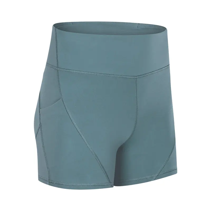 SHINBENE Anti-sweat Plain Sport Athletic Shorts Women High Waisted
