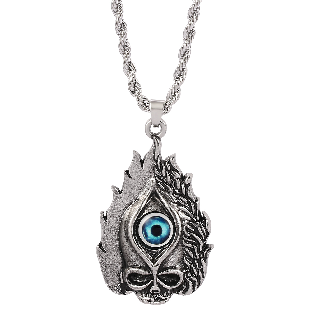 Punk Demon Eye Pendant Necklace