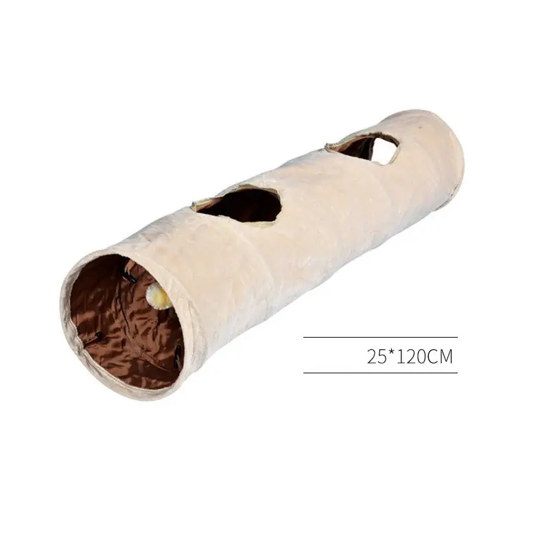 Velvet pet tunnel cat