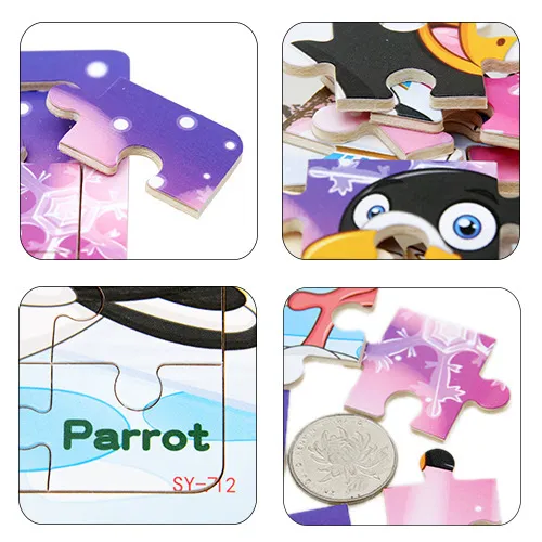 Children's poultry animal wooden puzzle – image 2
