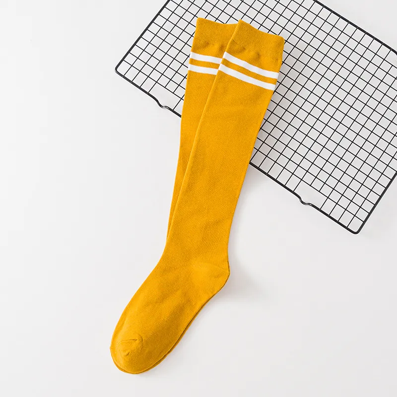 Women's calf cotton socks - Turmeric