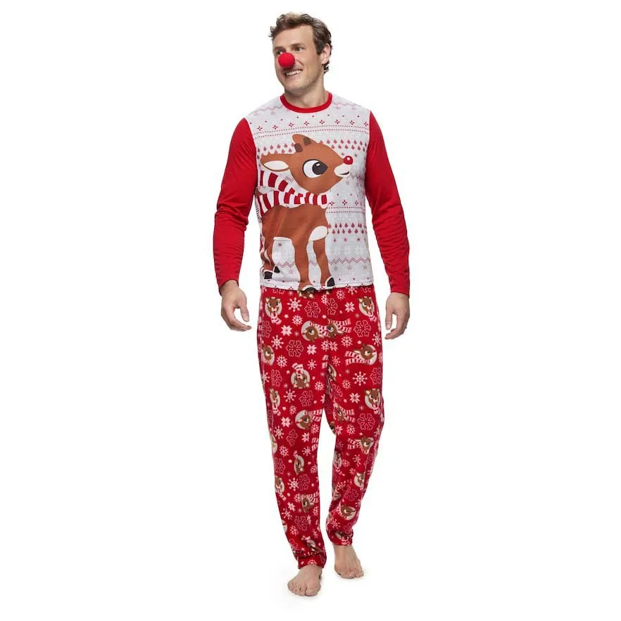 Elk print parent-child suit home service - Dad-L