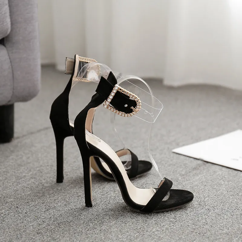 Open-toe women's sandals - Black