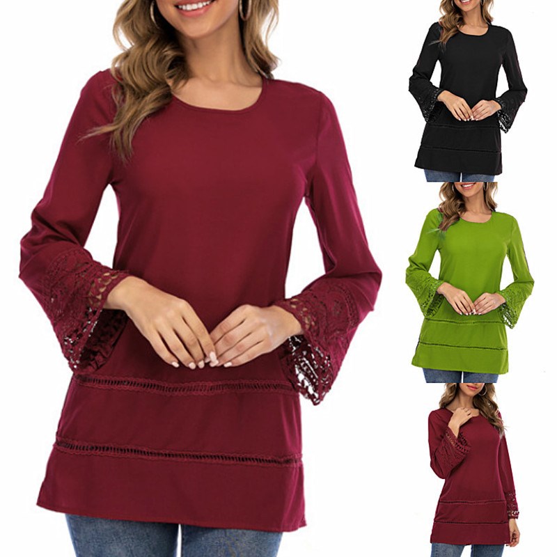 Chiffon hollowed-out plaid top